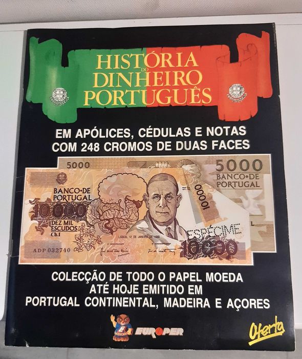 Caderneta de Cromos "História do Dinheiro Português"