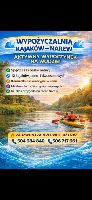 Kajaki  Narew spływy
