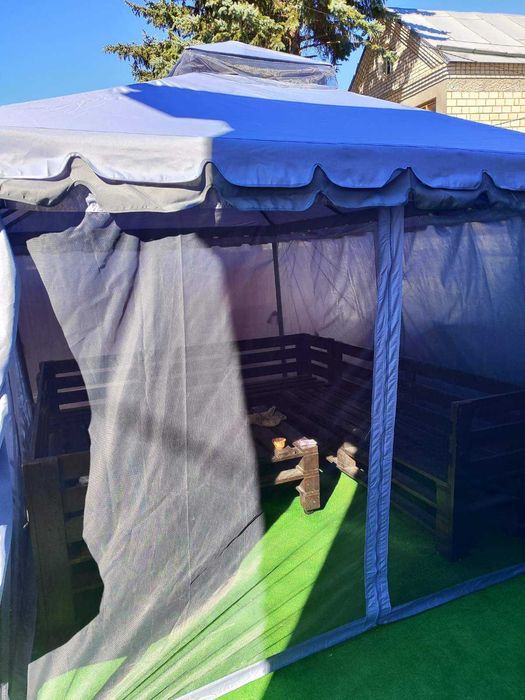 Садовий павільйон 3*4м., палатка, тент, беседка, альтанка з москітною сіткою