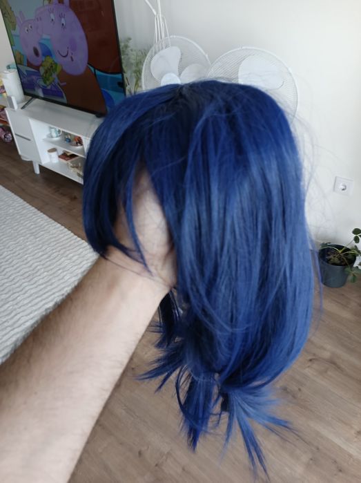 Peruca azul tantako