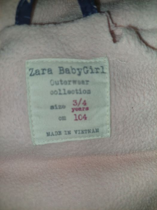 Kamizelka bezrękawnik pikowany Zara dla dziewczynki r.104
