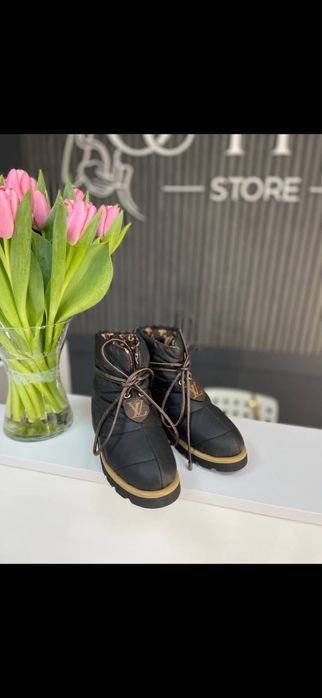 Дутики чоботи черевики Louis Vuitton LV повний комплект бутика