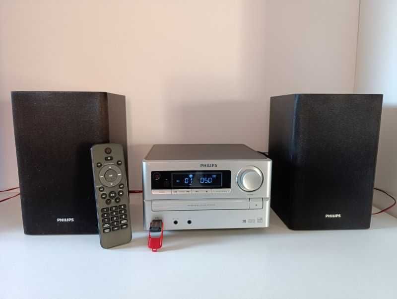 PHILIPS MCM 2000, mini wieża stereo, usb, RDS, pilot
