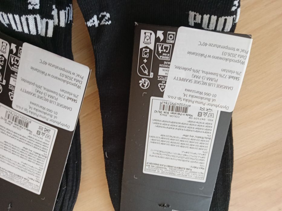 Damskie lub męskie skarpetki - stopki  Puma , 6 sztuy, rozmiar 39-42