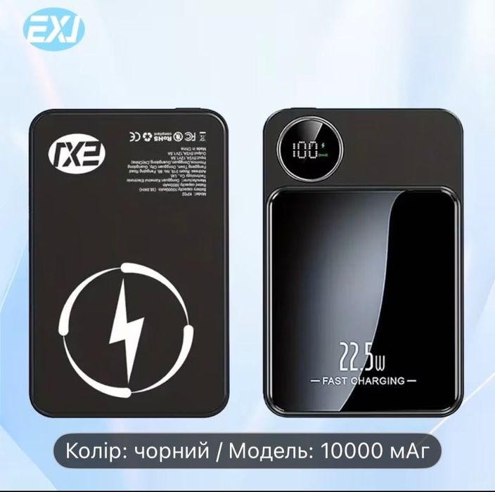 Повербанк 10000mah kp-02 павербанк швидка зарядка magsafe