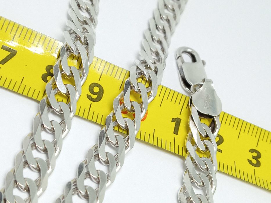 Lombardowski. Srebrny łańcuszek pr.925 60,5cm 37,06g BDB stan