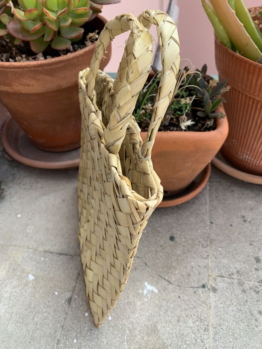 Bolsa folha palmeira cana alças artesanal República Dominicana Novo 01