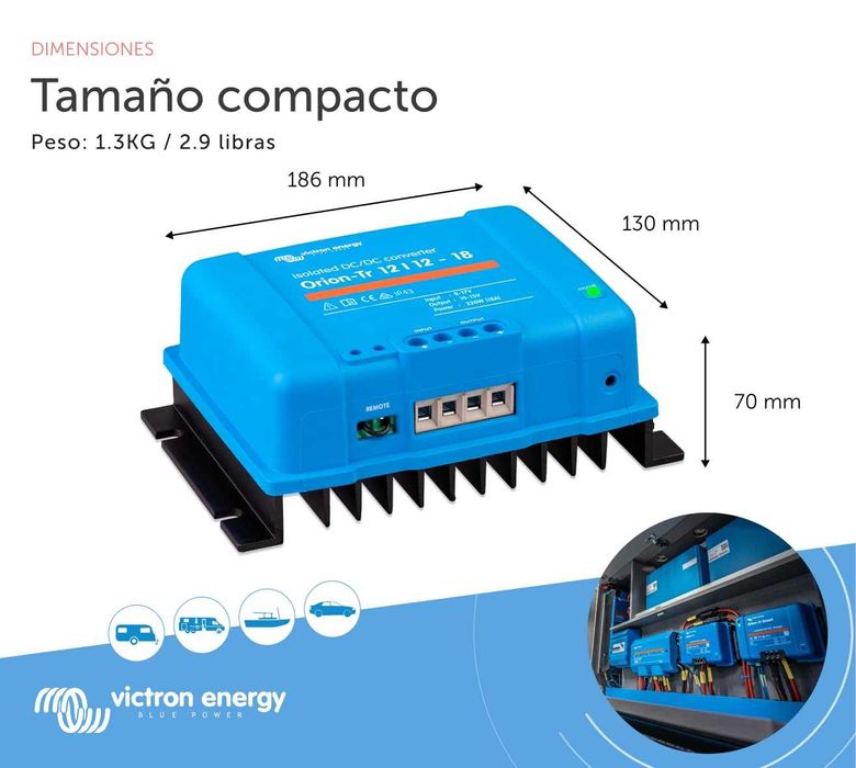 Carregador de baterias Victron Orion-Tr (Autocaravana / Campervan)