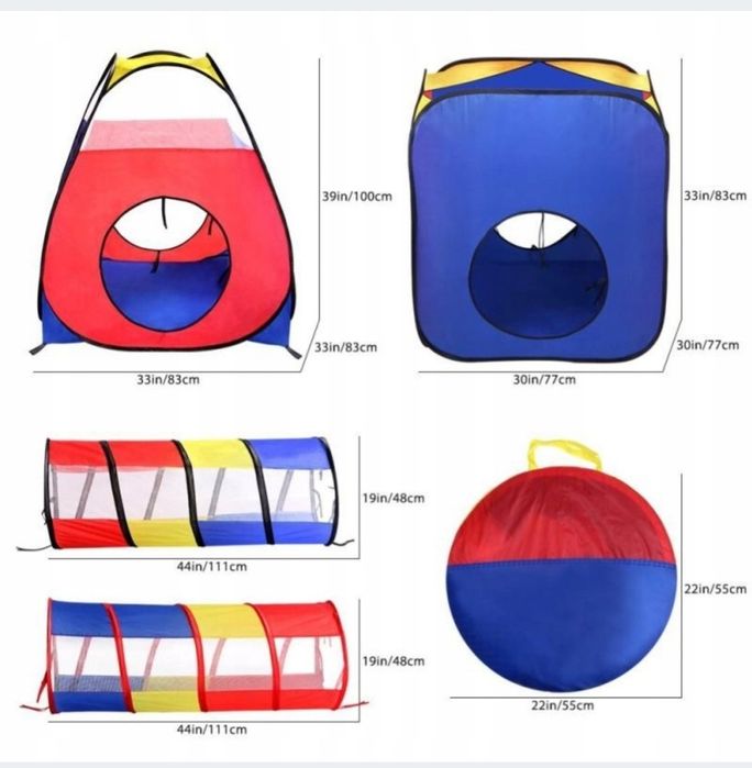 Duży namiot dla dzieci  podwójny tunel ogrodowy  ANAGRE