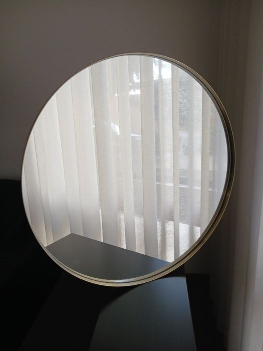 Espelho redondo dourado novo 60 cm