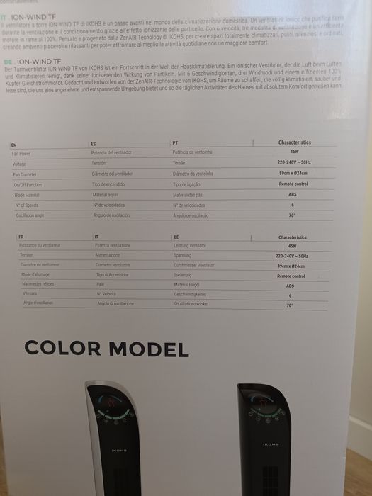 Ventoinha de Pé IKOHS Ion-Wind Tf (6 velocidades - 45 W) branco