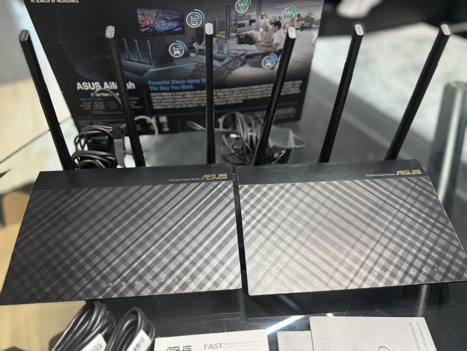 AiMesh AC1900 WiFi System (RT-AC67U 2 Pack) dwa routery