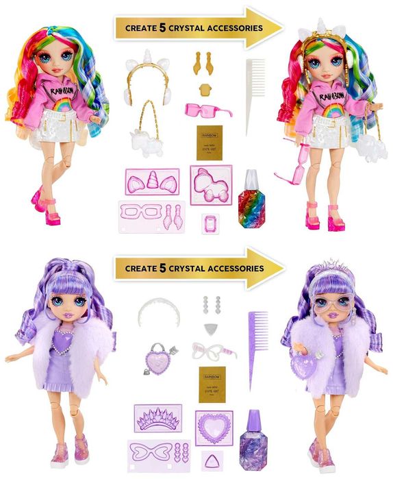 Ляльки Рейнбоу Хай Креативні кристали Rainbow High Creative Crystals