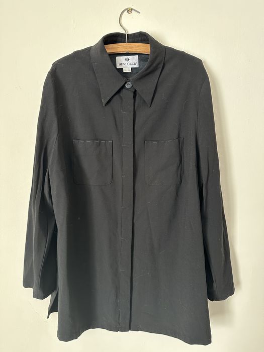 Czarna koszula Deni Cler 48 Virgin wool