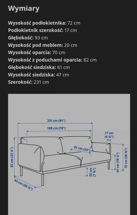 Sofa + fotel Ikea