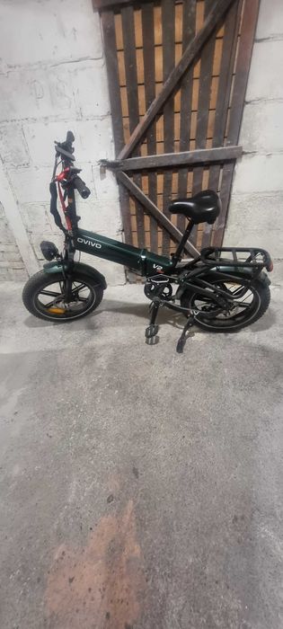 Składany mini fat bike OVIVO V2 PRO 2.0 Zielony  20aH 48V //250W czujnik nacisku