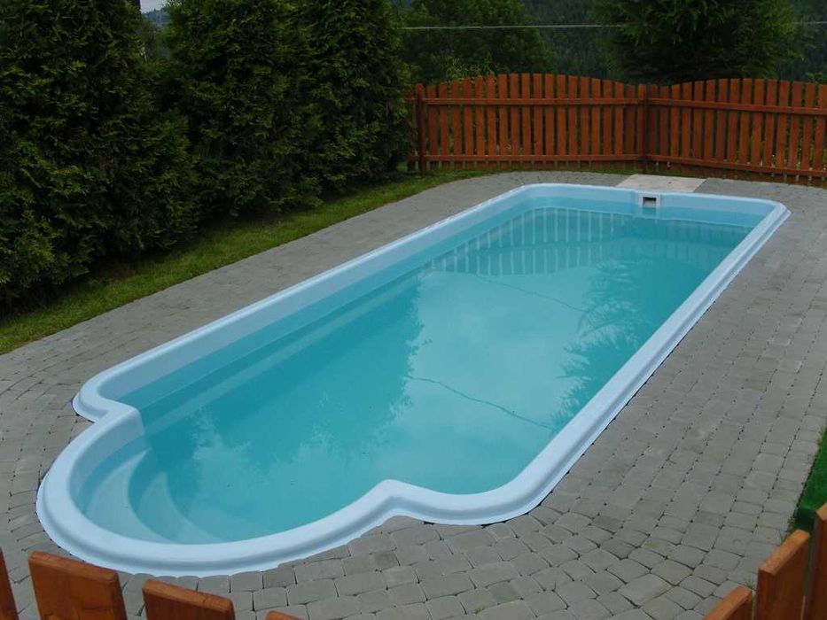 Basen Ogrodowy + FILTRACJA 7,10x3,10x1,55m Poliestrowy , Laminat