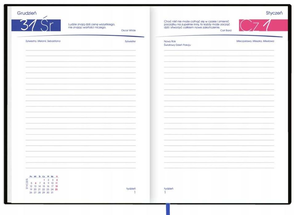 Kalendarz książkowy motywacyjny 2026