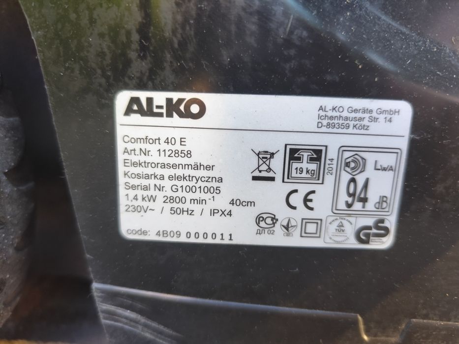 Kosiarka elektryczna alko 40cm.