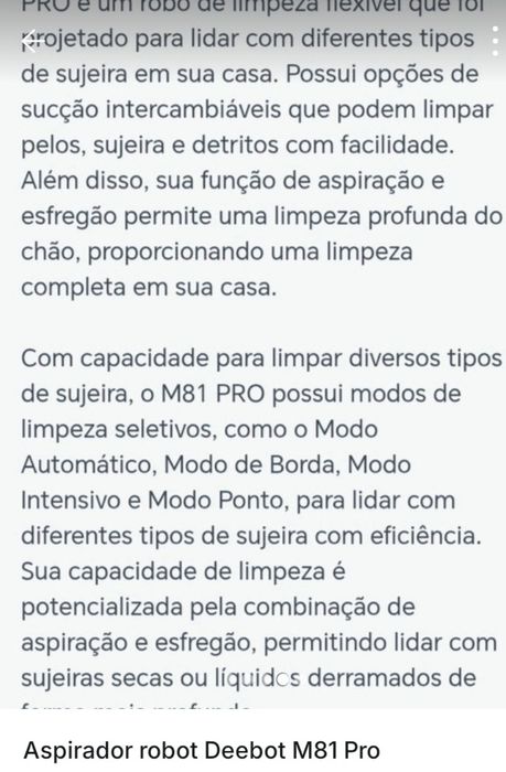 Aspirador robot Deebot M81 PRO