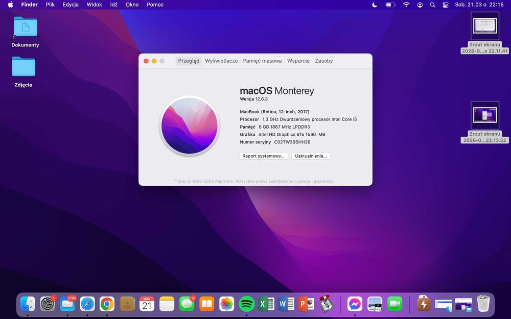 MacBook 12" 2017 | Core i5 1.3GHz | 8GB RAM | 512GB SSD | Dobry stan