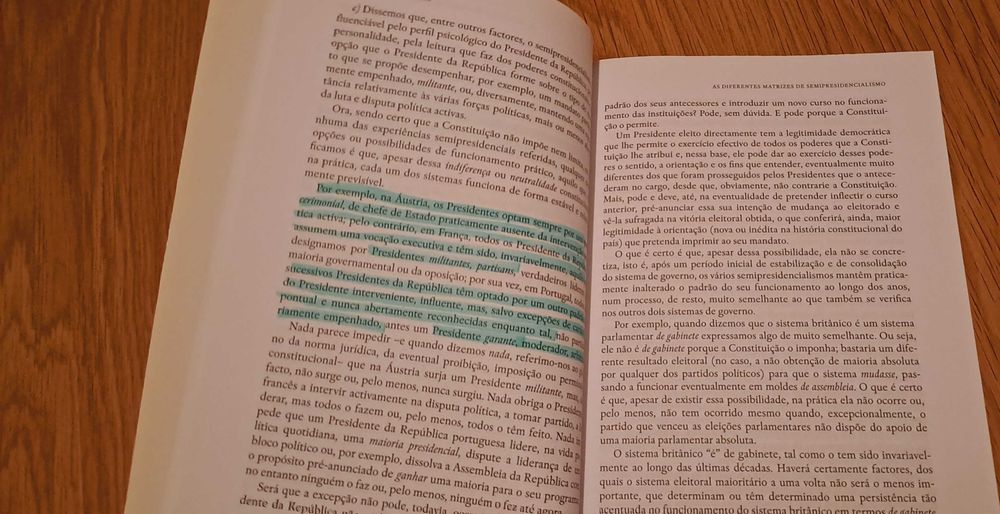Livro: Semipresidencialismo Teoria Geral e Sistema Português