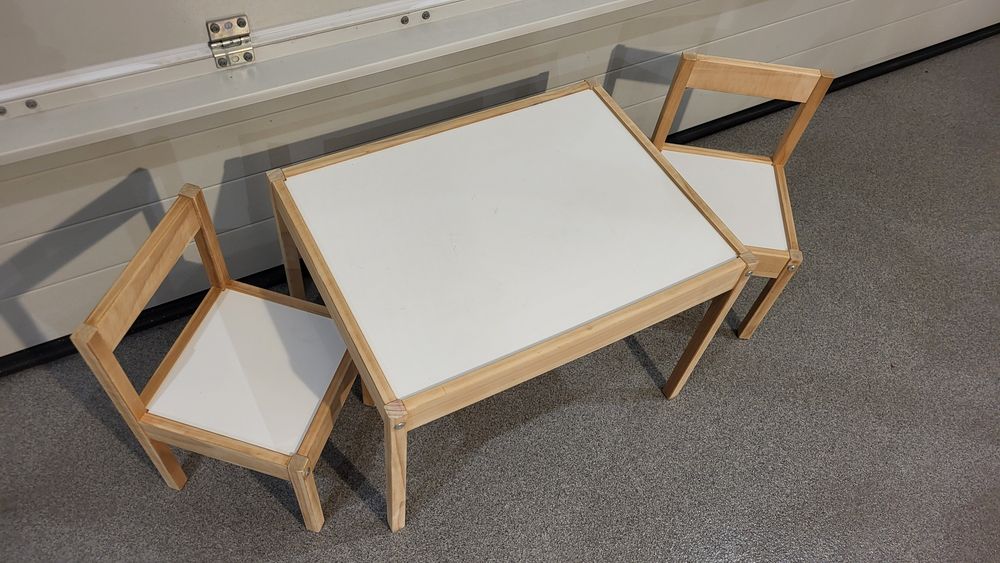 Ikea Latt stolik dzieciecy drewniany 2 krzesełka