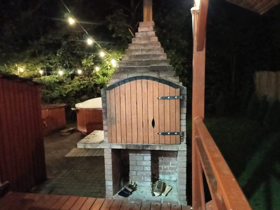 #Domekcałoroczny #dowynajęcia z balią z jacuzzi i sauną..