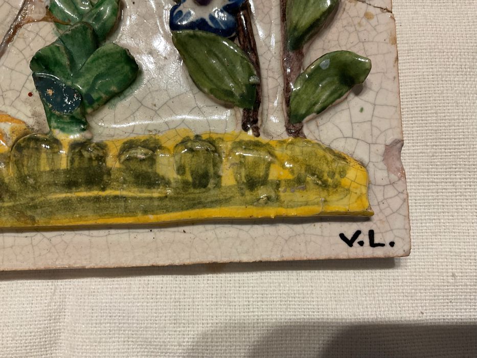 Azulejo antigo raro da Viuva Lamego