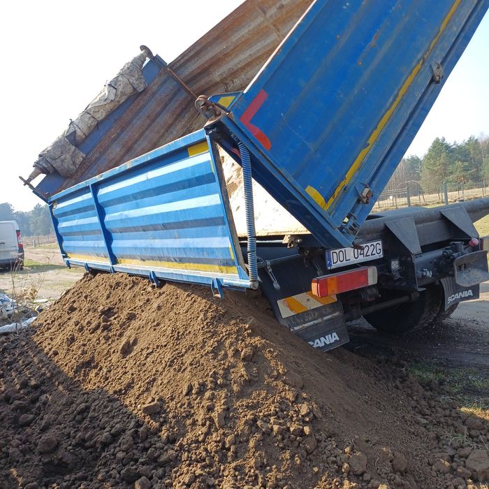 Ziemia  , piaski kruszywa z transportem