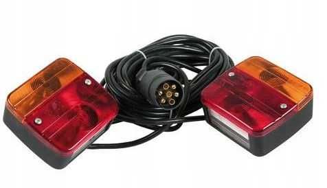 Lampy Tylne Na Magnes Zestaw 12/24V Przyczepy CE