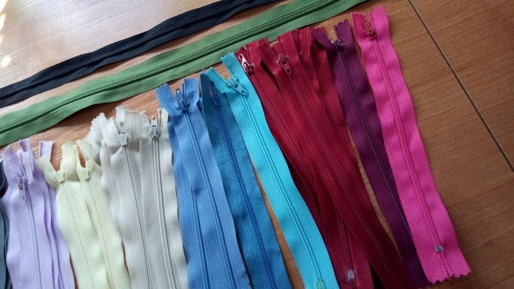 Zamek błyskawiczny, ekler , 38 szt, różne dł