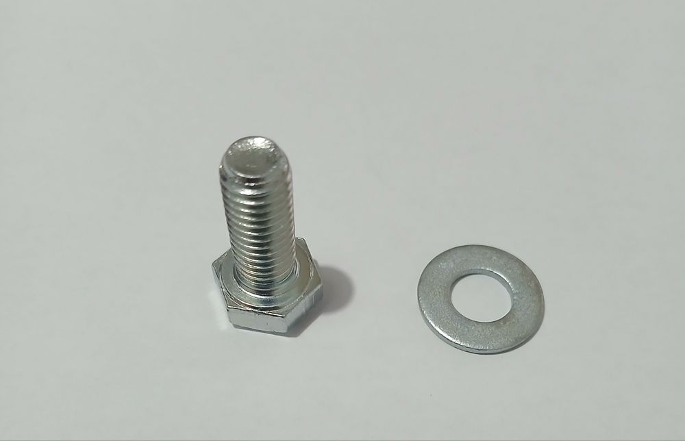 Parafuso M8x20 Galvanizado+Anilha| Fixação Metálica Construção