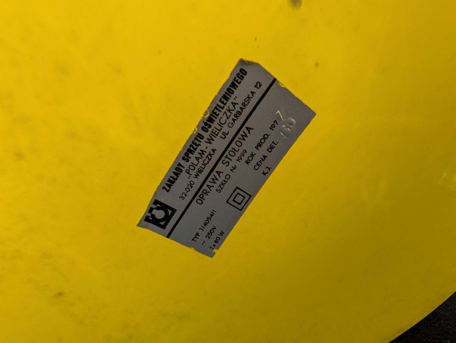 Lampa Polam Wieliczka PRL