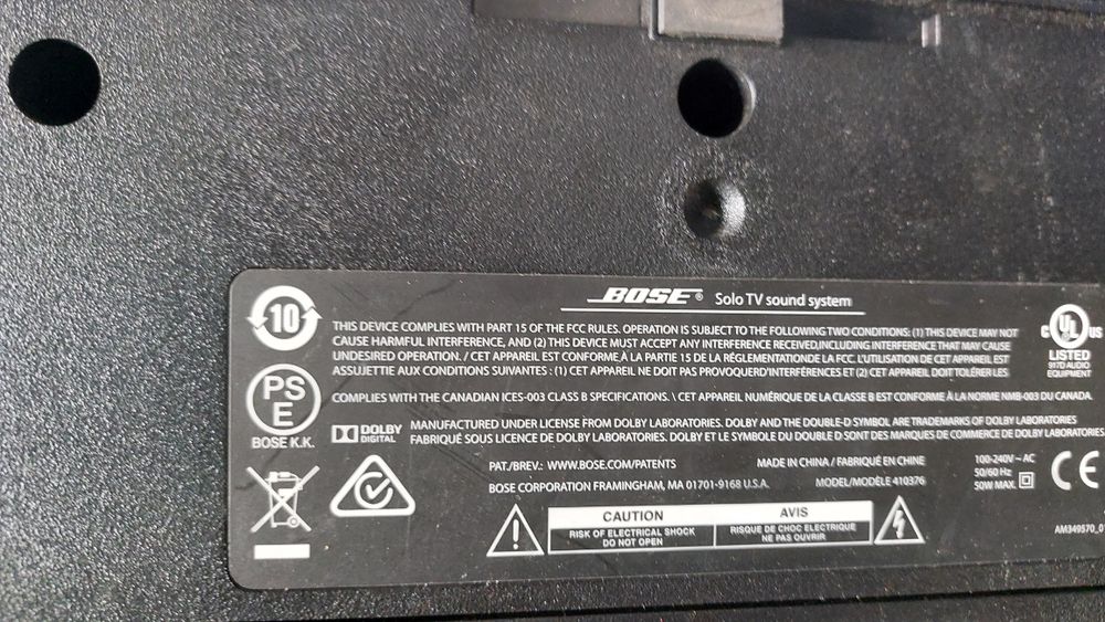 Bose solo TV sound System