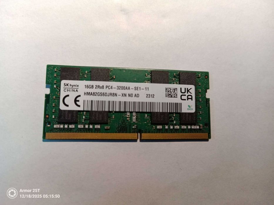 16gb ddr4 sodimm 3200mhz w jednej kości. Szybka wysyłka.