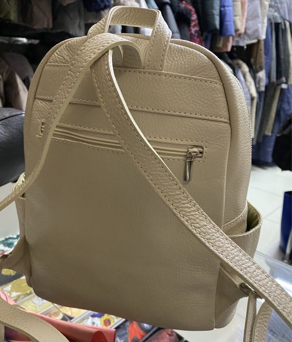 шкіряний рюкзак італійський сірий  рюкзак шкіра белый рю