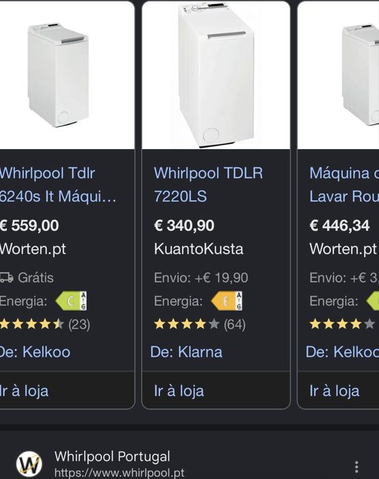 Máquina de Lavar Roupa WhirlPool Slim