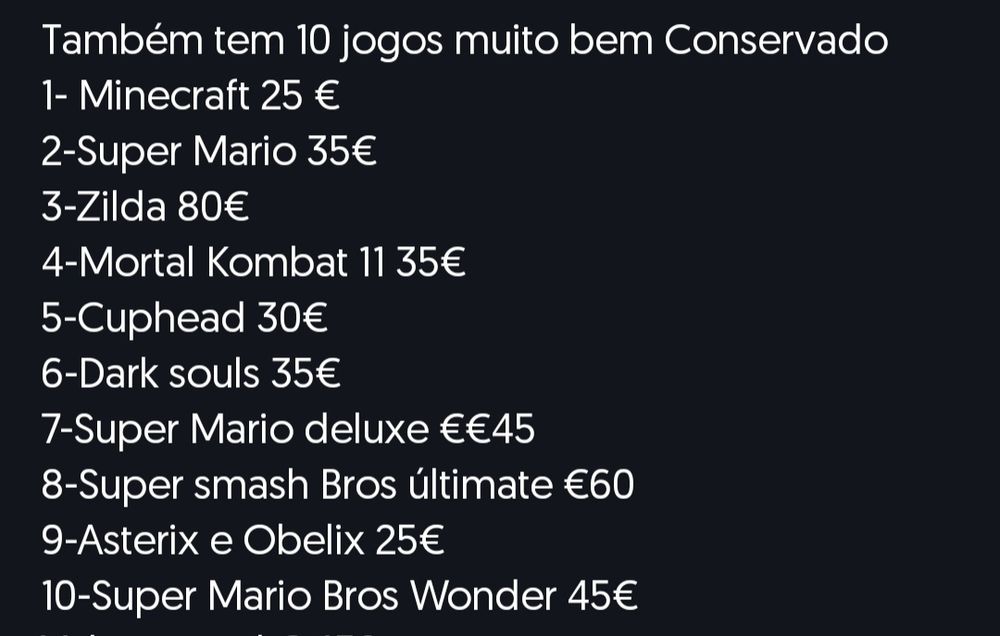 Jogos Nintendo switch