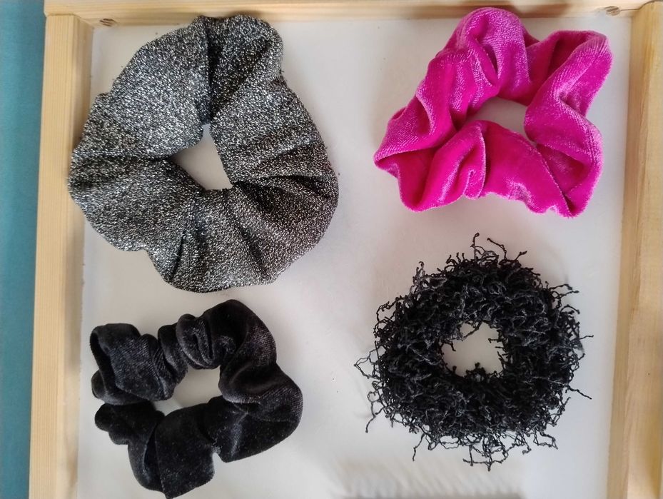 Kolorowe gumki do włosów Scrunchie do włosów spinka opaska