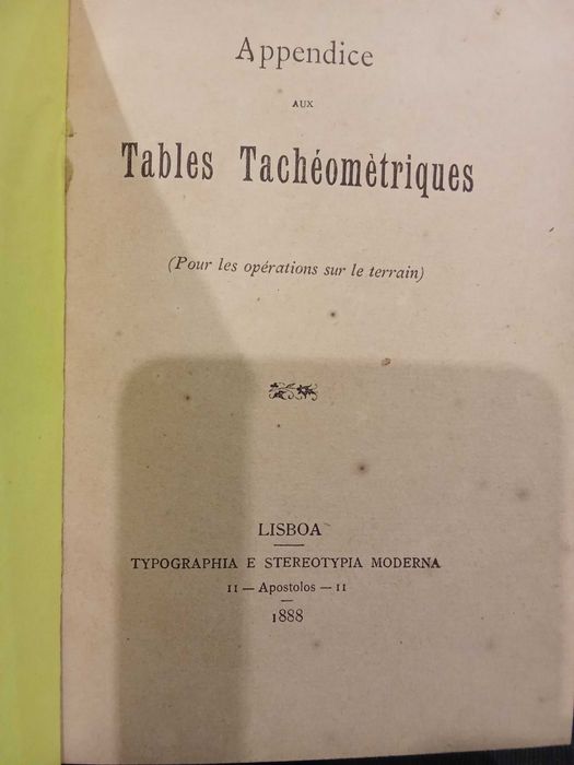 Tables Tachéométriques - José Emilio Sant´Anna da Cunha Castel Branco