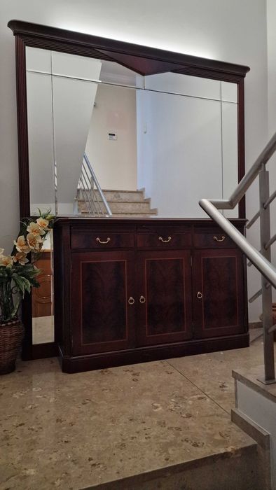 Conjunto completo de sala em madeira maciça vintage