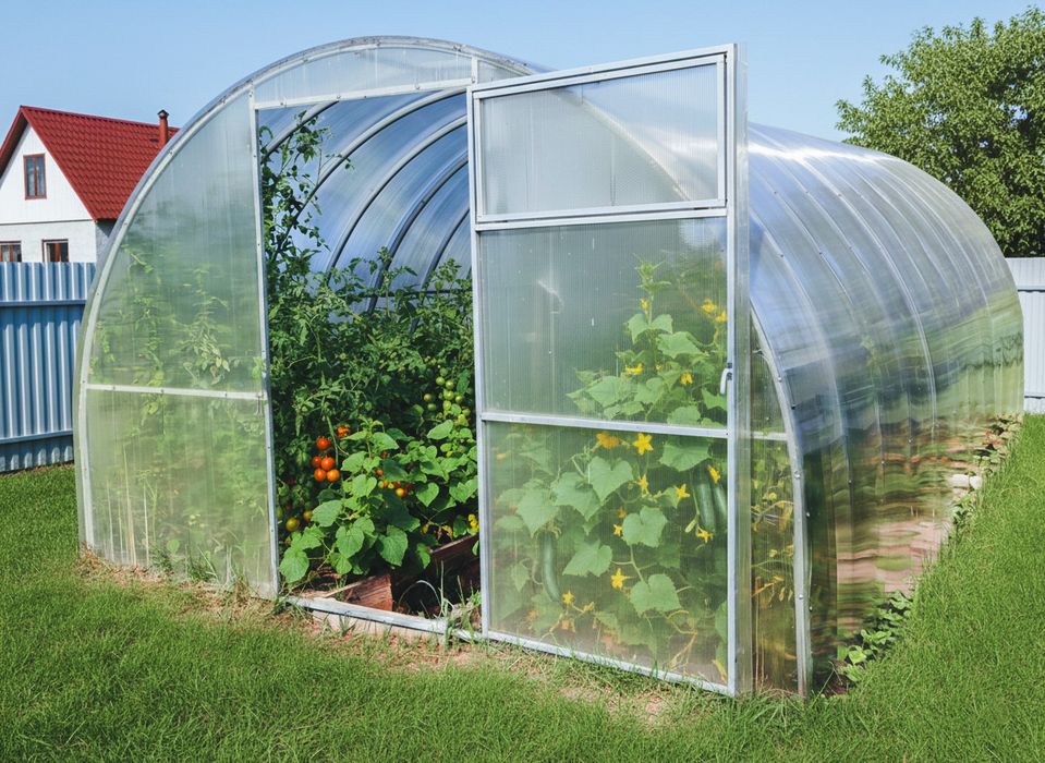 Szklarnia Mocna pr.40x20 3x4m z poliwęglanu 6mm