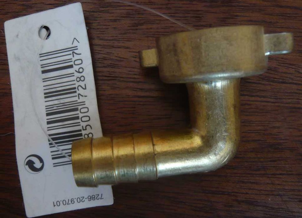 Cotovelo latão 3/4" a 1/2"