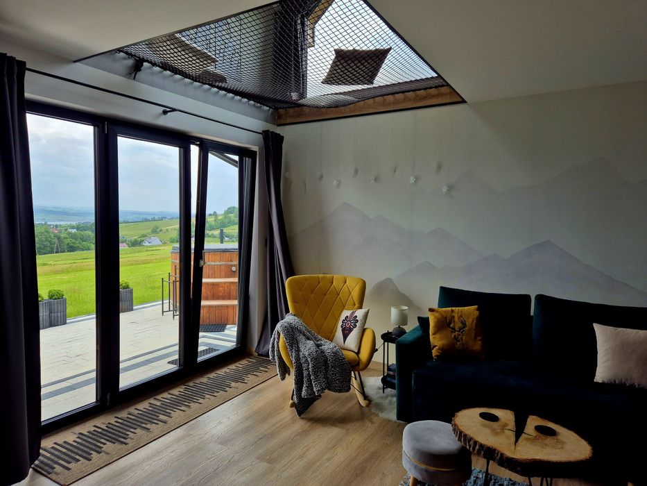 Domek w górach Pieniny Gorce Jezioro Czorsztyńskie z jacuzzi sauną wid