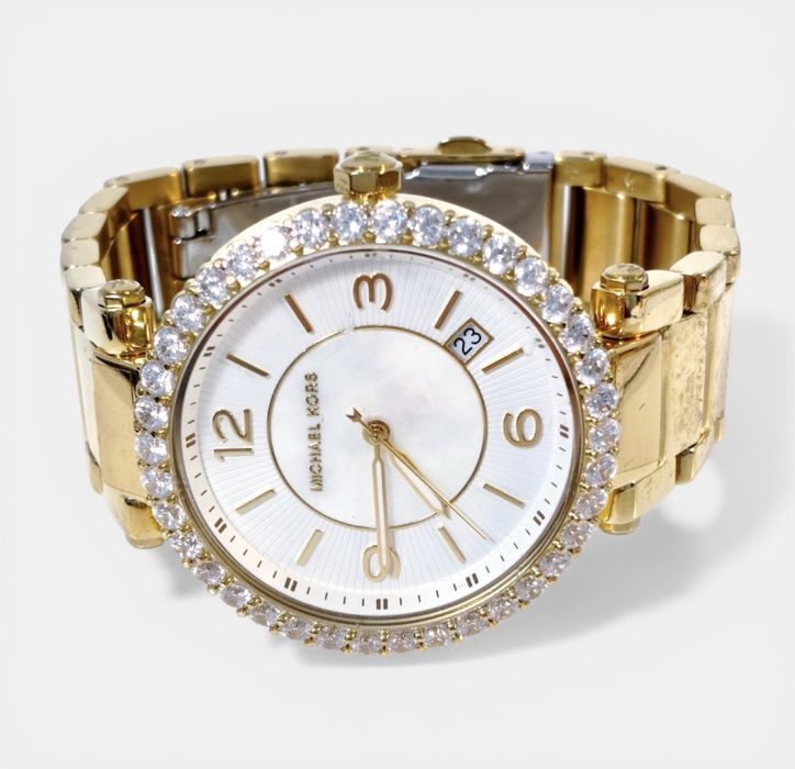 Relógio Michael Kors MK-4693 Dourado com Pedras e Calendário