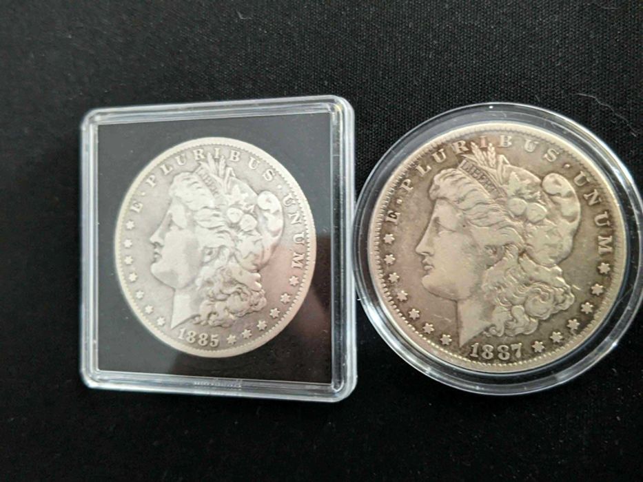 Srebrne monety dolar USA - Morgan 1885 O Morgan 1887 O