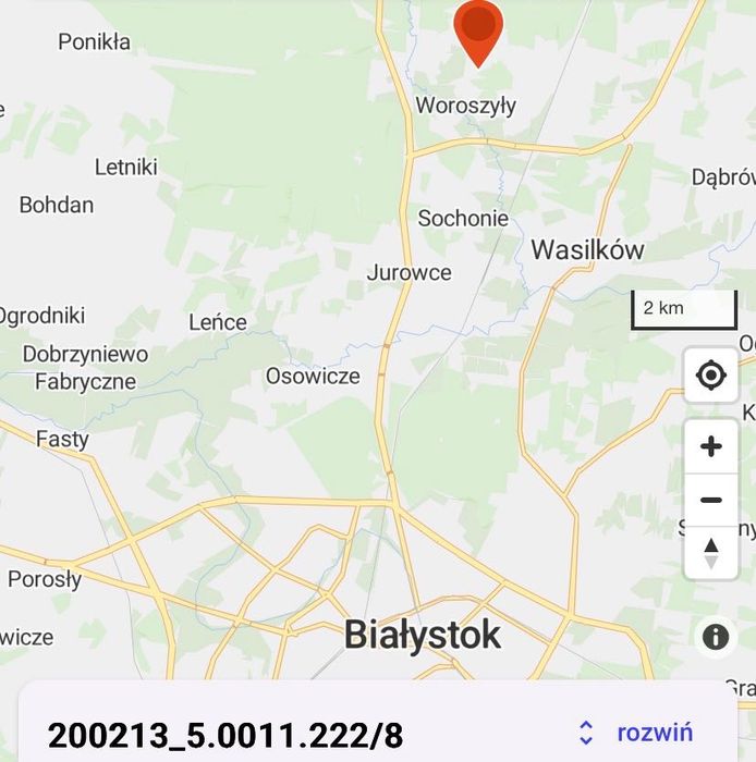 Sprzedam dzialke w okolicy Bialegostoku