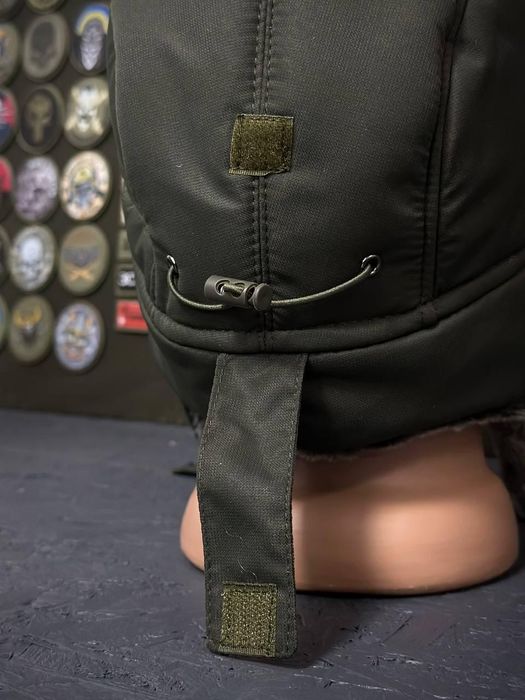 Військова тепла зимова Шапка вушанка на флісі Мультикам Піксель Олива