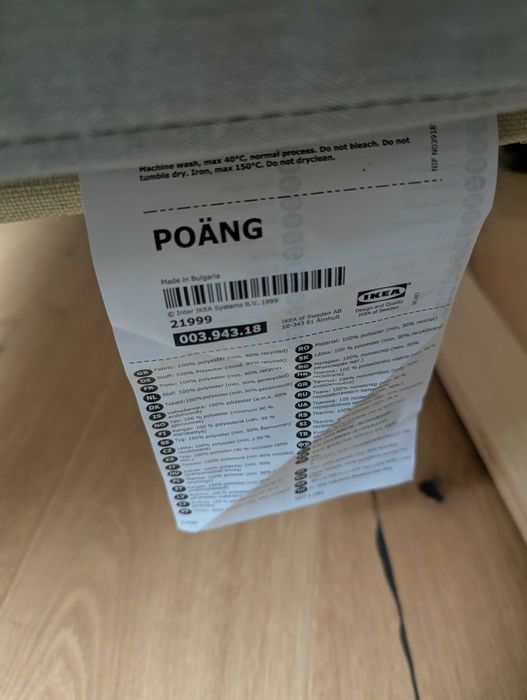 Cadeira  de braços confortável - Ikea Poang